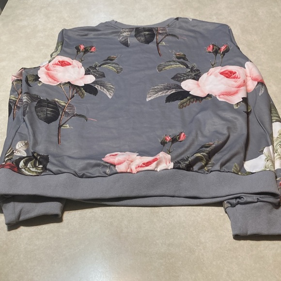 Grey Floral pullover - Picture 4 of 6